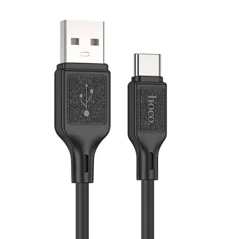Кабель HOCO X90 Cool silicone charging data cable for Type-C/3A/1m. Black