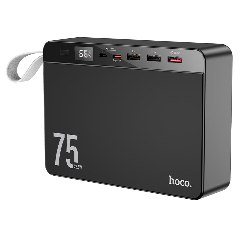 Power Bank Hoco J94 Overlord 22.5W fully compatible PD20W/QC/LCD 75 000mAh Black