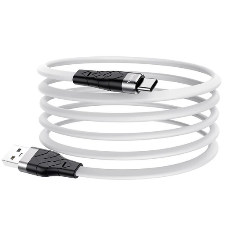 Кабель HOCO X53 Ange silicone charging data for Type-C 3A/1m. White