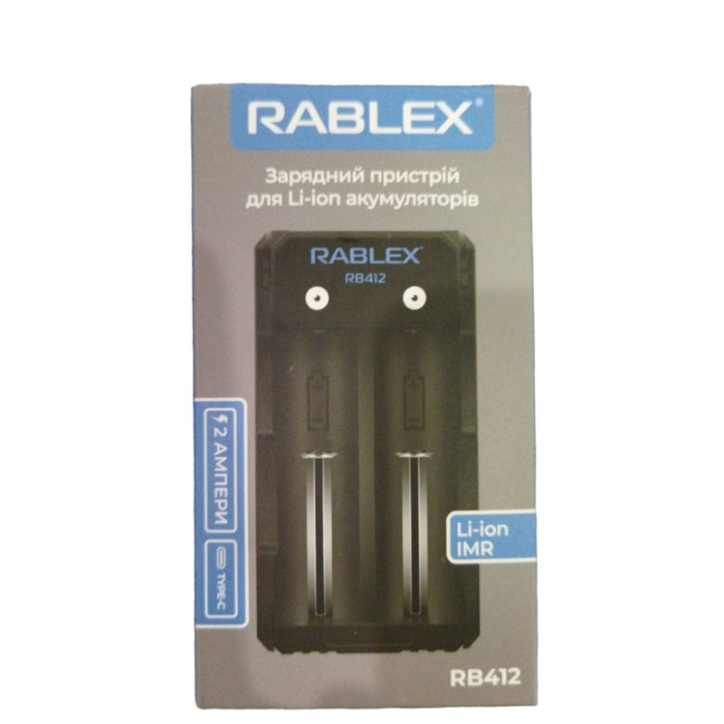 Зарядний пристрій Rablex RB-412 для Li-ion акамуляторів на 2ак/100