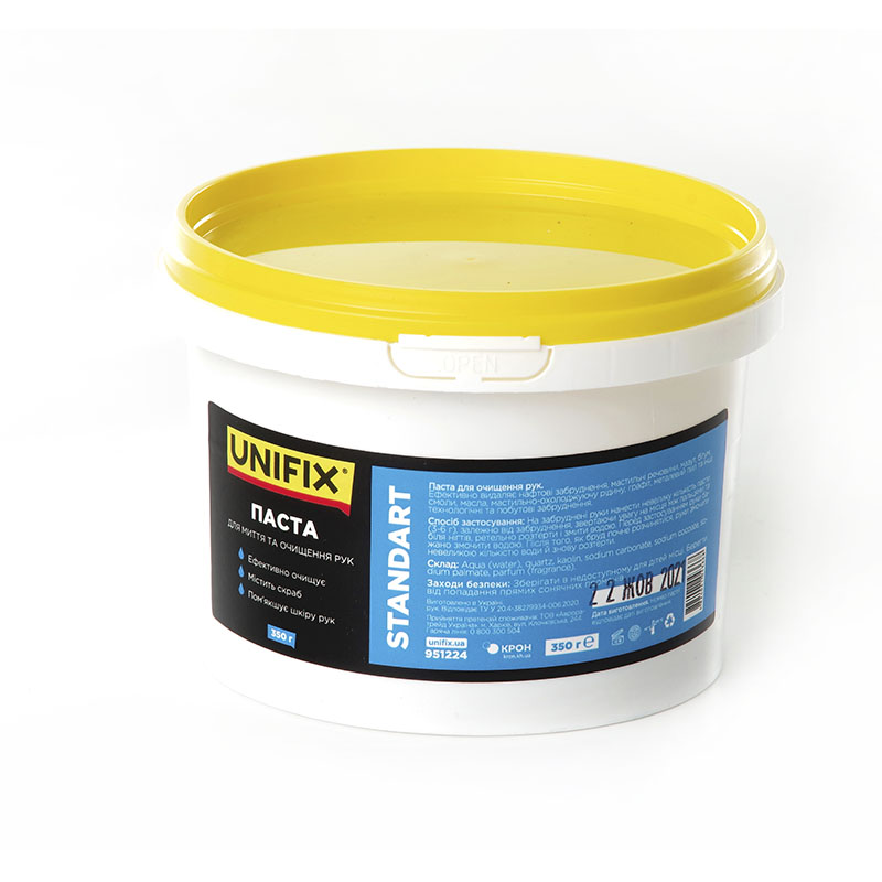 Паста для очищення рук Standart 0,35 кг (відерце)  (UNIFIX)