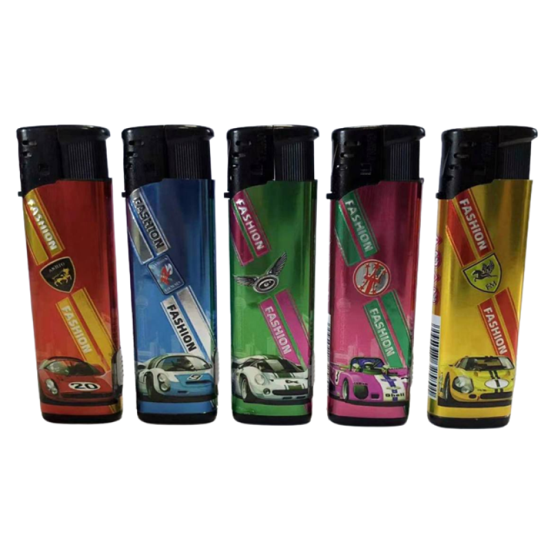 Запальничка пластикова із ліхтарем FASHION Авто (турбо полум'я) №1517-4