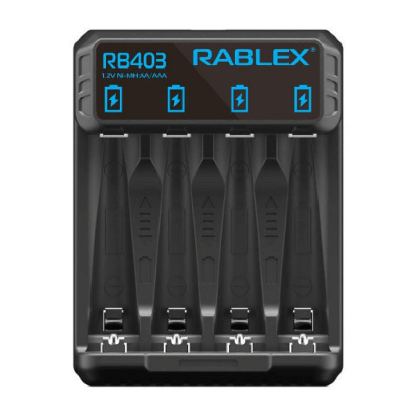 Універсальний зарядний пристрій Rablex RB-403, 4акк, універсальний