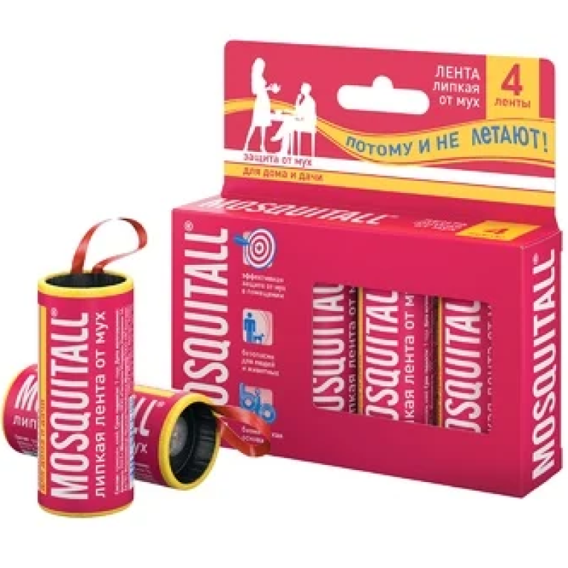 Липка стрічка Мухолівка із приманкою Mosquitall (упак-4 шт.)