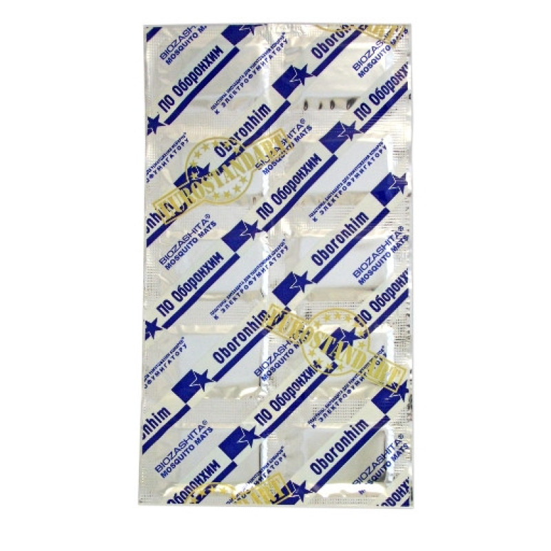 Пластини від комарів Оборонхім Євростандарт, срібло (10шт. / Лист) 1л. / 250