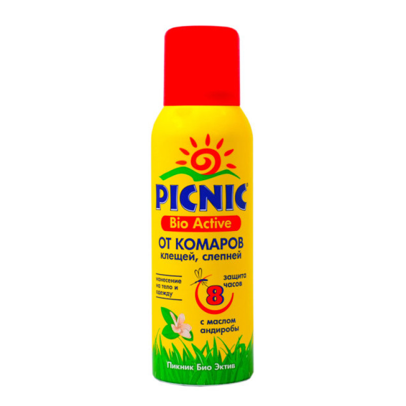 Аерозоль PICNIC BIO ACTIVE 125 мл комарів та кліщів