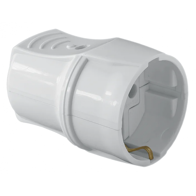 Розетка переносна із заземленням 250В 16А MARSHEL біла R16 123