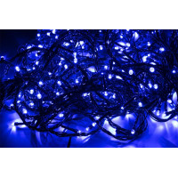 Гірлянда 300LED ЧОРНИЙ ДРІТ Синя, коробка