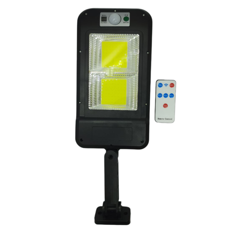 Вуличний світильник 452 акумуляторний, з датчиком руху, сонячна батарея + пульт