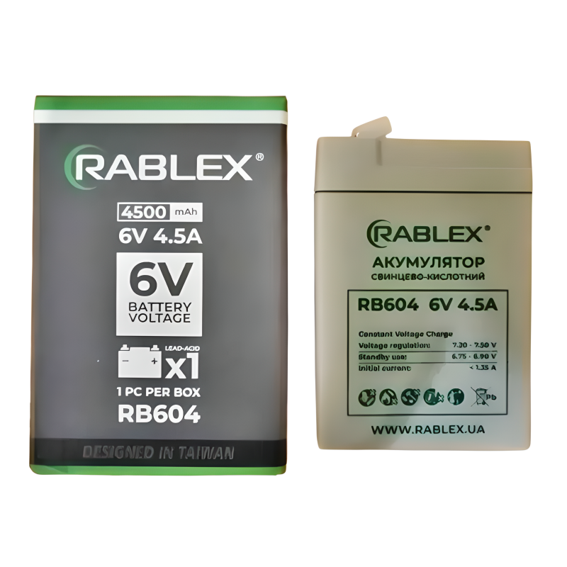 Акумулятор Rablex 6V 4,5Ah 1/12