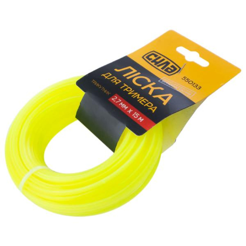 Ліска для тримера 2,7мм трикутник 15м  (СИЛА)