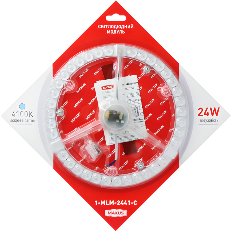 Світильник світлодіодний 1-MLM-2441-C MAXUS Led Module 24W 4100K Circle