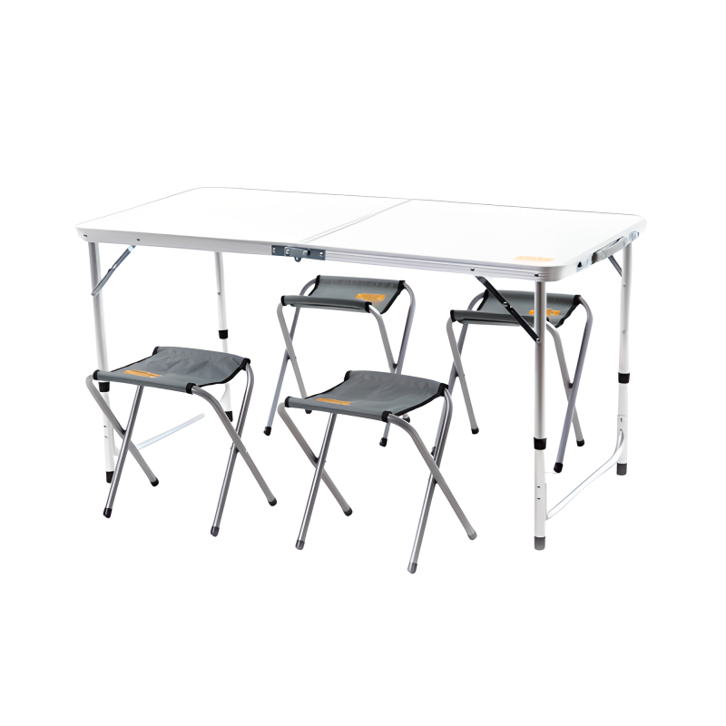 Пікніковий набір на 4 людини (стіл-чемодан + 4 стільця) 120 * 60 * 70см (СИЛА - Кемпінг)