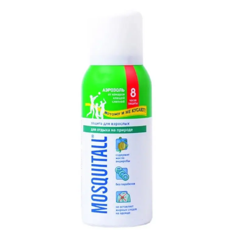 Mosquitall Аерозоль захист від комарів та кліщів 100мл