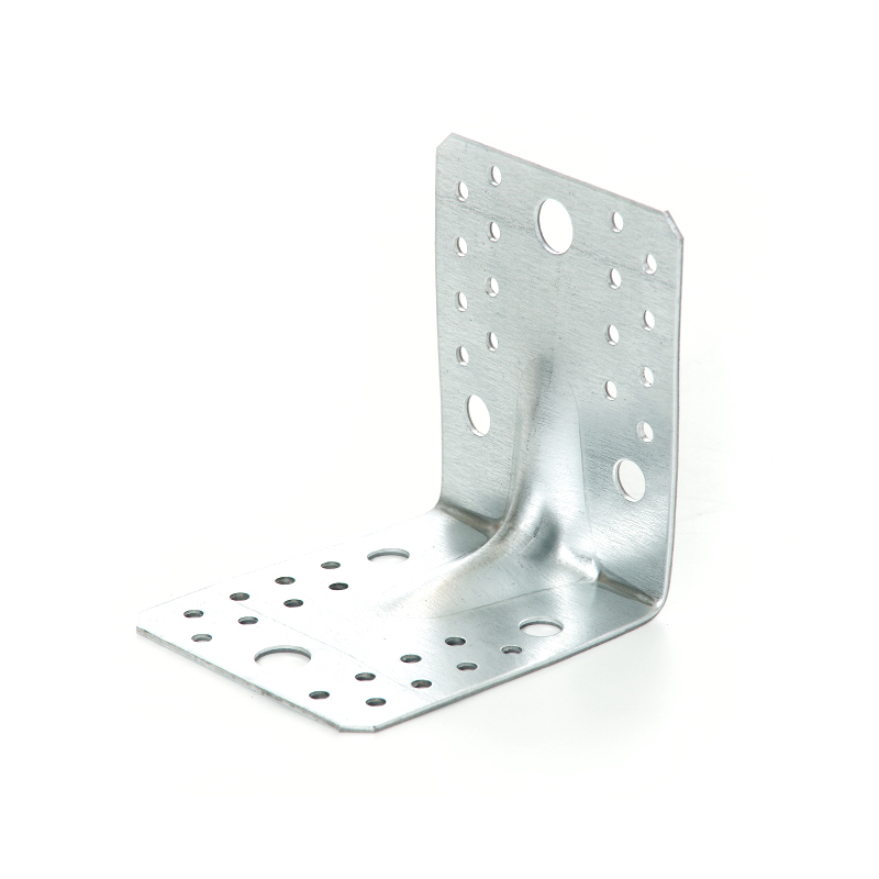 Кутник універсальний з посиленим ребром 105х105х90х2.0 мм оцинкований (пач. 5 шт.)  (APRO)