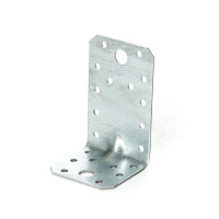 Кутник універсальний з посиленим ребром 70х70х55х2.0 мм оцинкований (пач. 10 шт.)  (APRO)