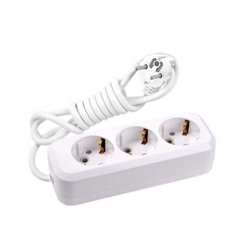 LIDER Подовжувач LP16-332 (3-місця) із заземленням 2м 12шт.