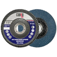 Круг пелюстковий торцевий КЛТ COBRA цирконієвий ZR Т27, 125х22 мм, P100