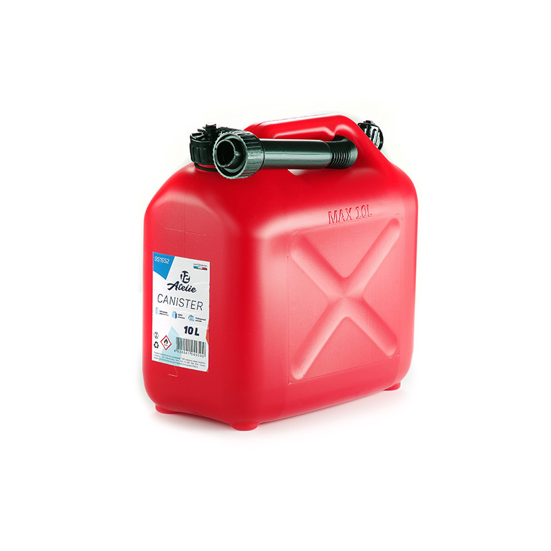 Каністра пластикова HDPE для палива 10 л з прозорою мірною смугою і лійкою + повітряний клапан