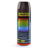 Емаль універсальна акрилова RAL 8017 Коричневий шоколадний глянцевий 400 мл (UNIFIX)