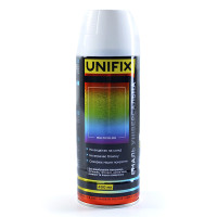 Емаль універсальна акрилова RAL 9003 Біла глянсова 400 мл (UNIFIX)