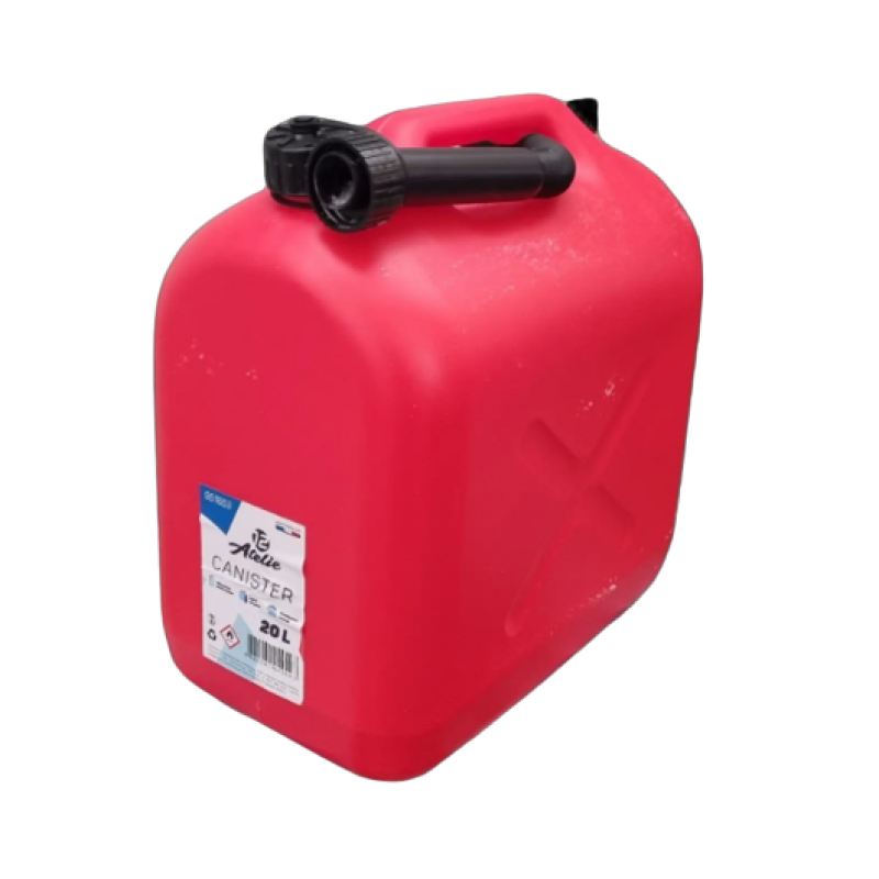 Каністра пластикова HDPE для палива 20 л з прозорою мірною смугою і лійкою + повітряний клапан