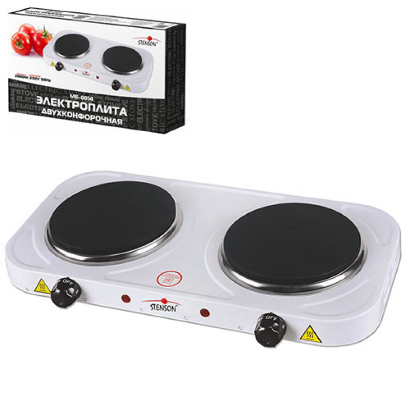 Плита электрическая переносная двухконфорочная 2*1000W d155мм ME-0014S STENSON
