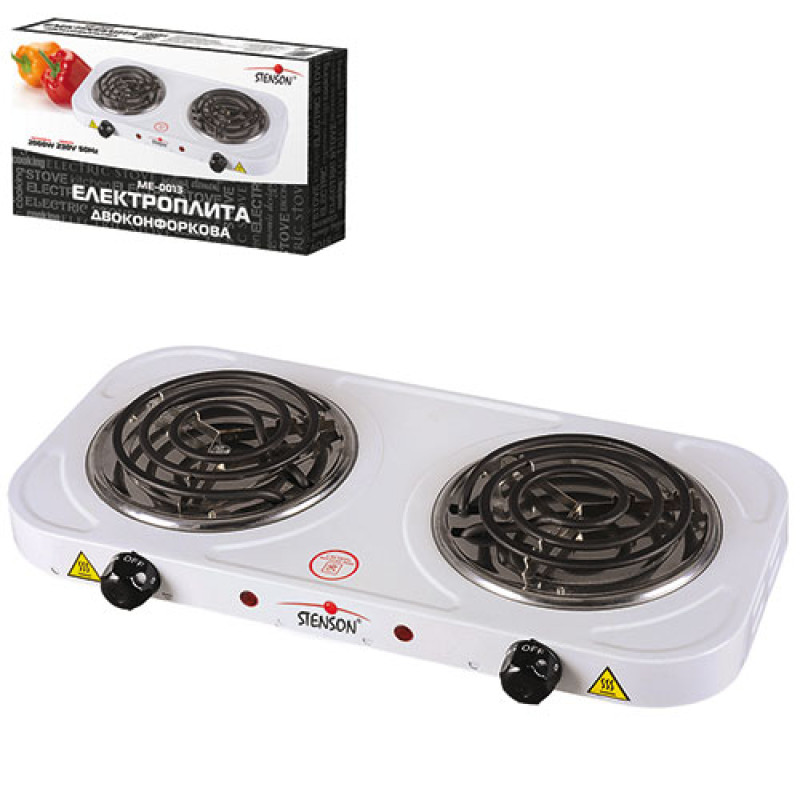 Плита электрическая переносная двухконфорочная 2*1000W d140мм ME-0013S STENSON