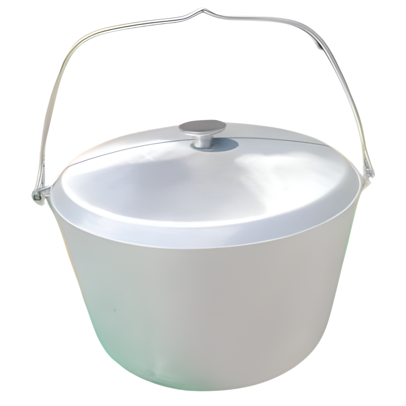 Котел алюмінієвий з кришкою та дужкою 265мм 6л Хозтовары (СИЛА)	