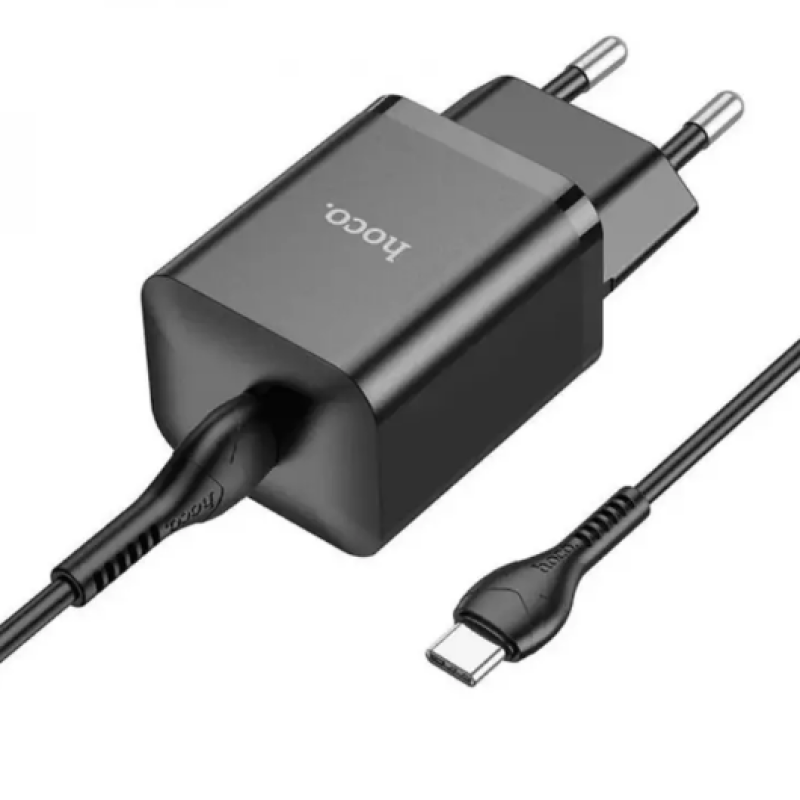 Мережевий зарядний пристрій HOCO N27 Innovative PD20W/USB-C/Type-C-to-Type-C cable Black