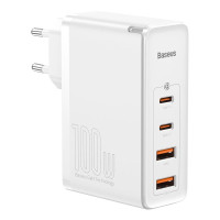 Мережевий зарядний пристрій Baseus GaN2 Pro Quick Charger 2USB+2Type-C 100W EU White CCGAN2P-L02