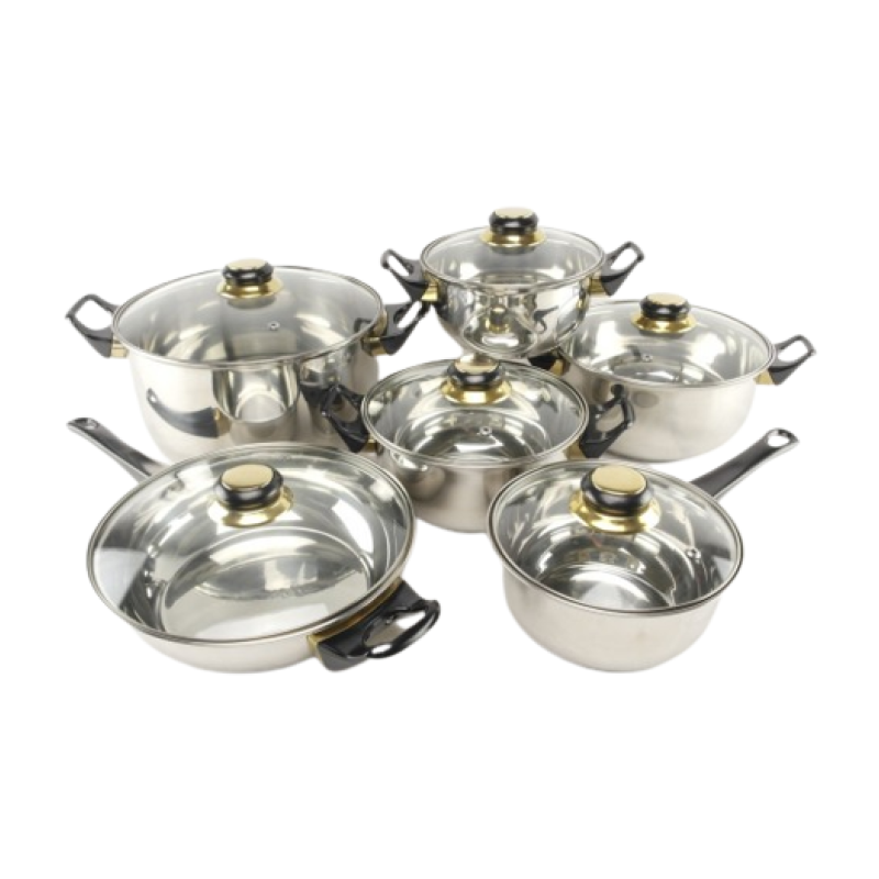 9036 Набір Кастрюль (12 Предметів) А-Плюс