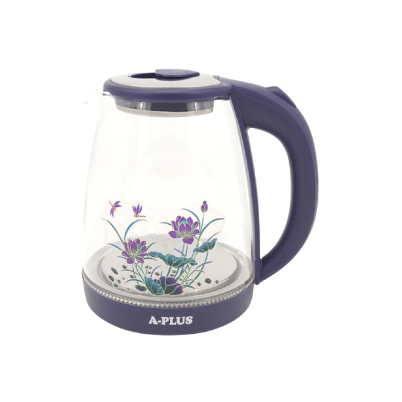 1504 Электрочайник 2 Л Стекло/Дисковый А-Плюс