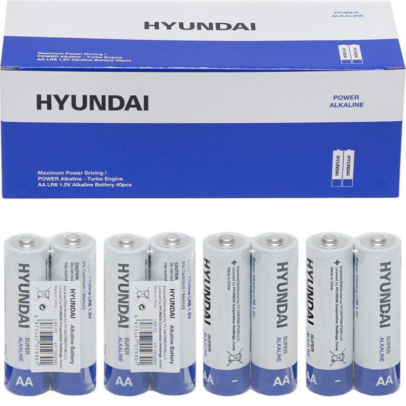 Батарейка HYUNDAI LR6 AA Shrink 2 Alkaline 40/