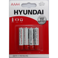 Батарейка HYUNDAI R03 AAA BL4 Heavy Duty 4/48