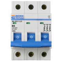 Автоматичний вимикач УКРЕМ ВА-2017 3р 5А АСКО