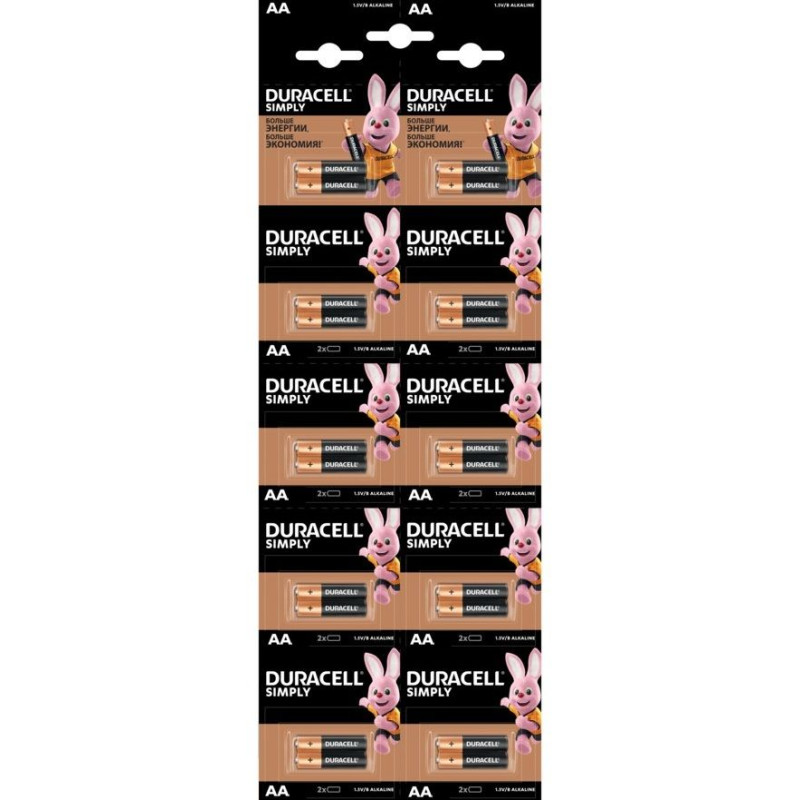 Батарейка Duracell  LR6/20шт.  AA  Alkaline ПЛАКАТ блістер20
