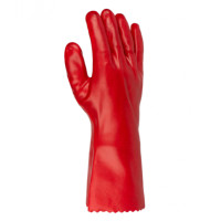 Перчатка Днепр Арт 3891(886) ПВХ повний облив,гладкі, червоні р.10 1/20