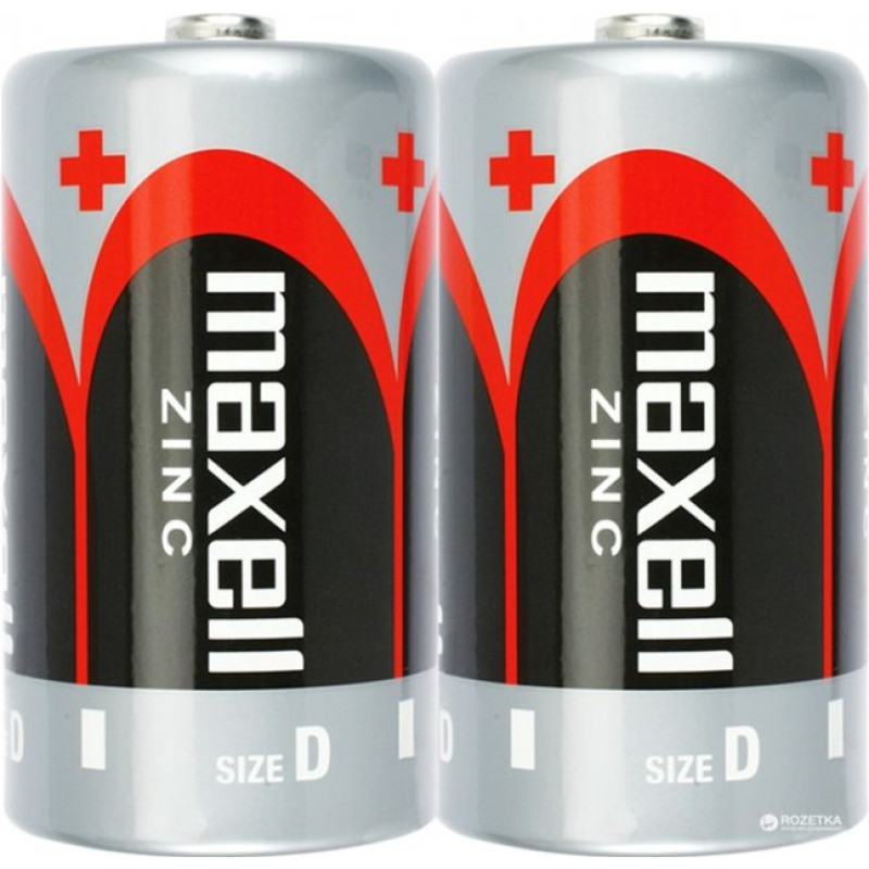 Сольова батарейка Maxell D/R20 2шт/уп shrink   12/24