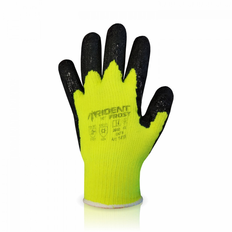 Рукавиці бавовняні теплі вкриті вспіненим латексом Trident Frost 1415 10/120