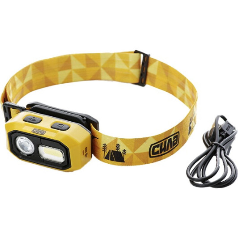 Ліхтар налобний Тесла (акумулятор 3.7V 1450 mAh) з сенсором