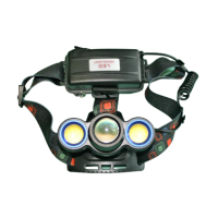 Ліхтар 418 3*T6 LED на лоб, POLICE DIMMER МОНОкрисt, 4 режима,  Li-ion акк. 2*18650