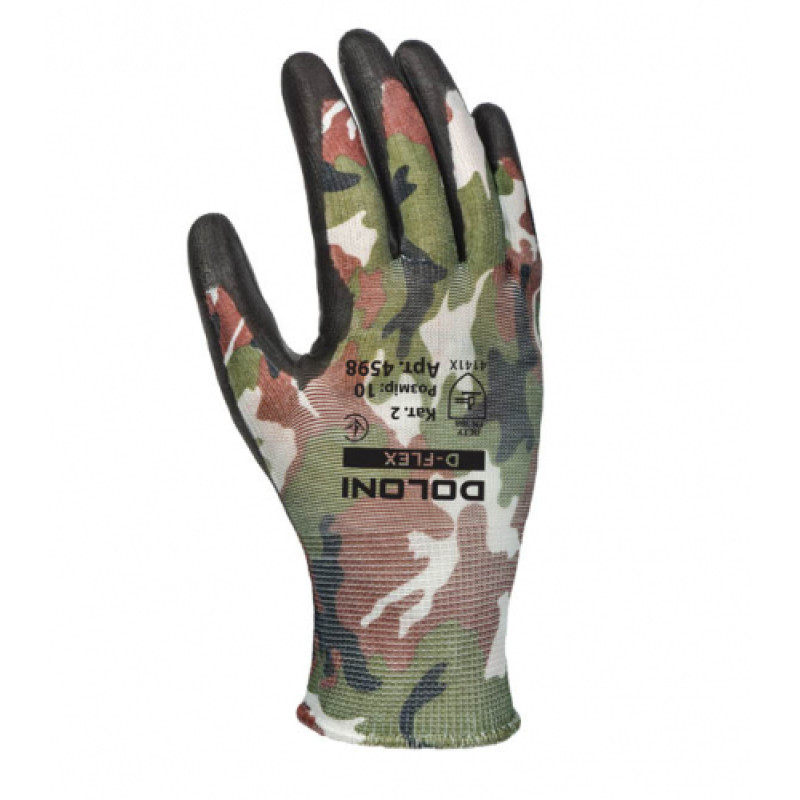 Рукавичка Дніпро Арт 4598 трикотаж поліуретан, неповна облива, мілітарі р10 1/10