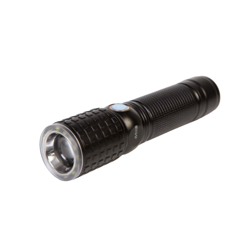 Ліхтар 475 POLICE ZOOM МОНОкріст + СОВ по колу, 3 режими, кнопка збоку, акк. 18650