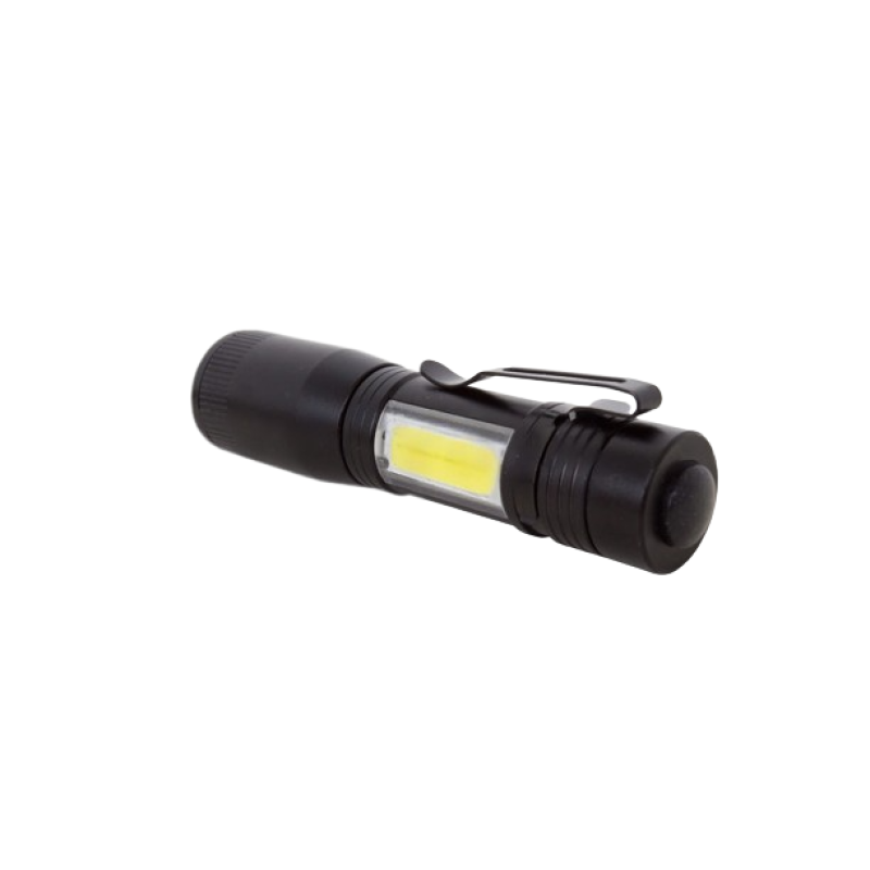 Ліхтар 431 POLICE МОНОкріст+COB збоку підсвічування 1AA, 90*20мм