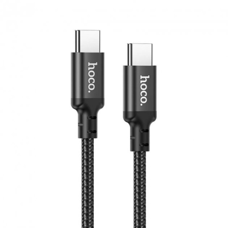 PD Кабель HOCO X14 Double speed 60W charging data cable Type-C to Type-C 1m. Black