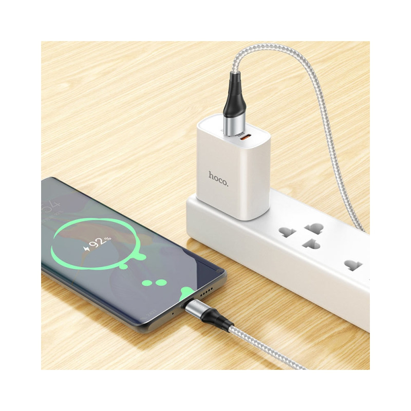 Кабель HOCO X50 Excellent charging data for Type-C 2,4A/1m. Grey - 3