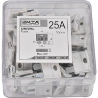 Запобіжники плоскі євро 25А (50 шт в паке)