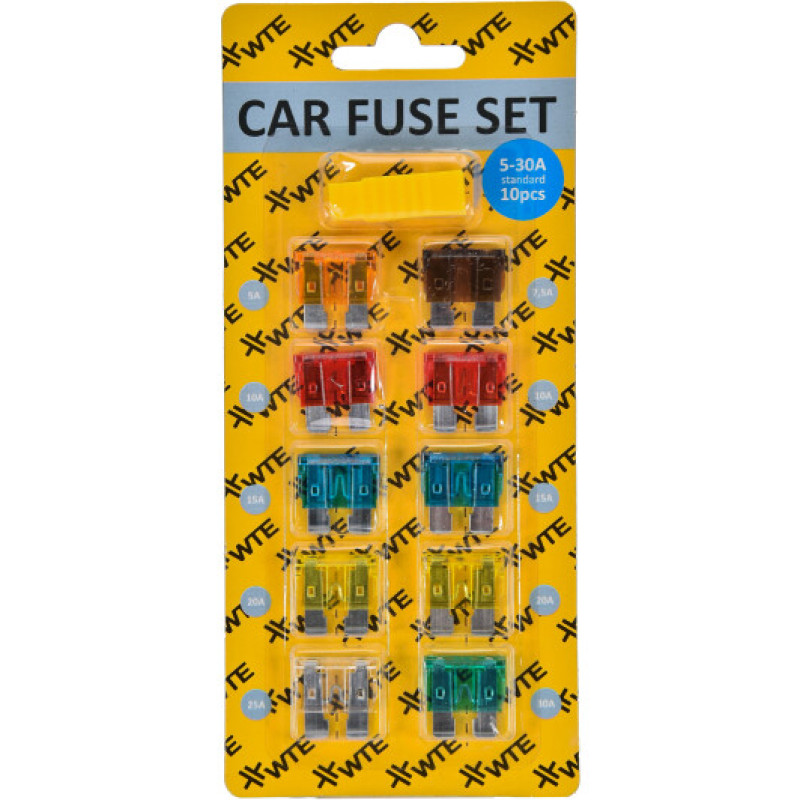 Запобіжники плоскі євро (компл. 10 шт.+щипцы)