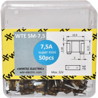 Запобіжники плоскі супер міні  7,5А (50 шт в паке)